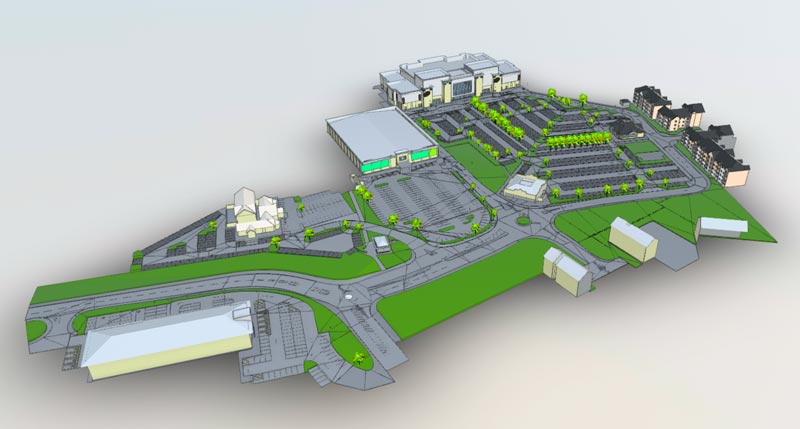 Drone capturing data for existing building renovation project with BIM.